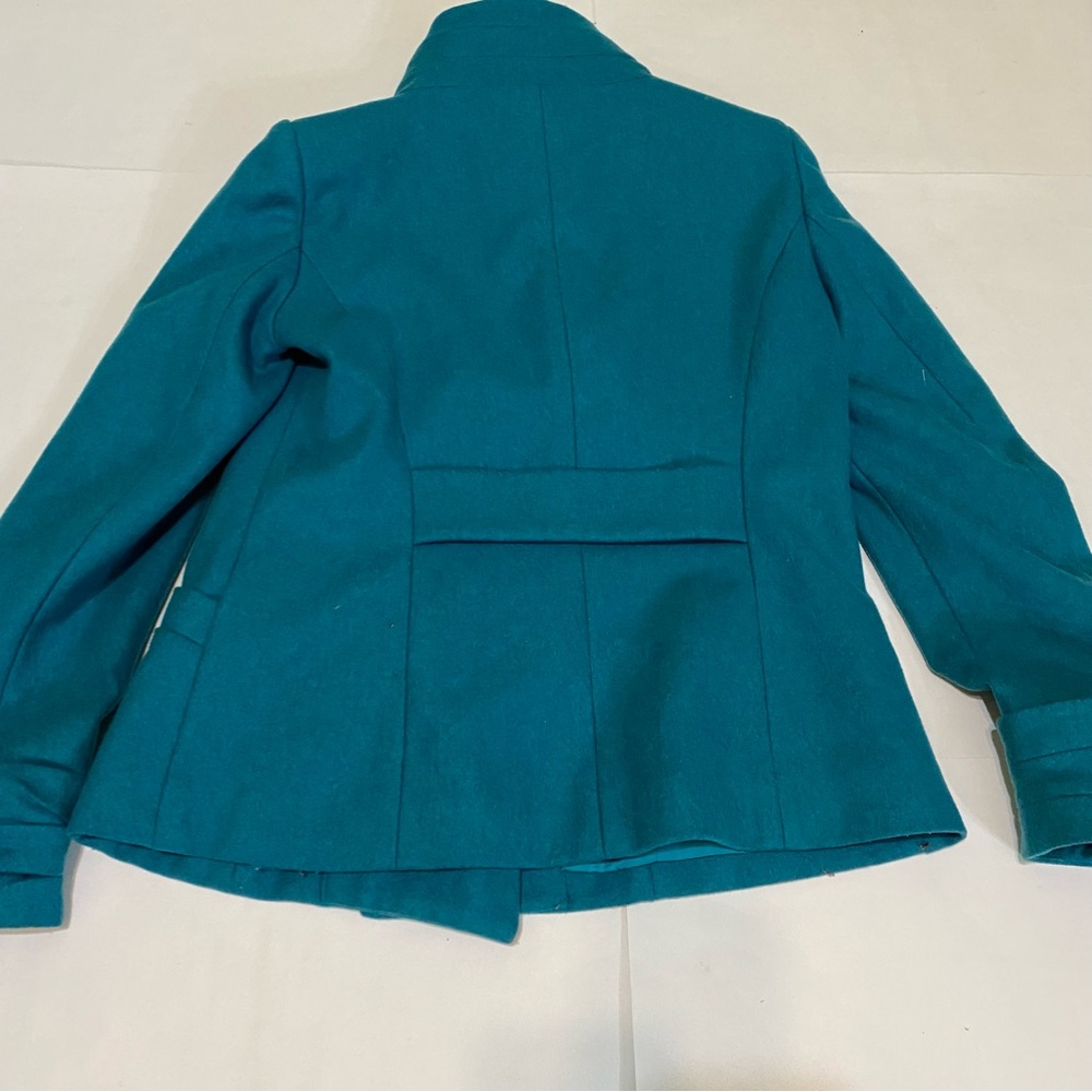 The Limited Turquoise Double-Breasted Pea Coat - Picture 13 of 16